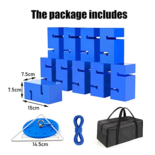 Giochi di costruzione di squadre per gruppi 8Pcs blocchi di plastica colorati Blocchi di plastica all'aperto Divertente Attività diurne di campo Party Sports Day Sviluppo di abilità di gioco cooperati