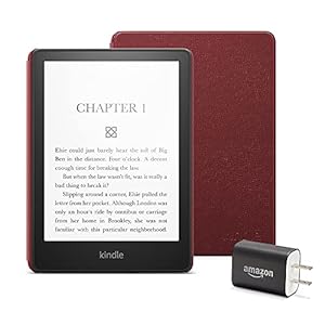 Kindle Paperwhite Essentials Bundle including Kindle Paperwhite – Wifi, Without Ads, Amazon Leather Cover, and Power…