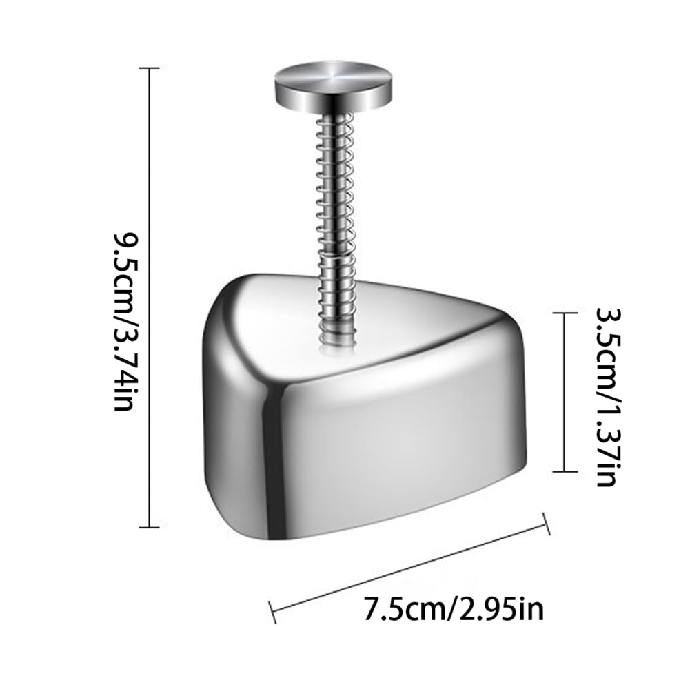 Surakey Onigiri Mold, Stainless Steel Rice Ball Mold Sushi Maker, Classic Triangle Mold Metal Onigiri Maker Sushi Maker for Kids Lunch Bento and Home DIY Kitchen Sushi Shop (Triangle Mould)