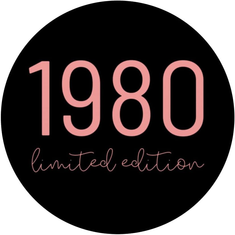 1980 birthday gifts for women born in 1980 limited edition PopSockets Swappable PopGrip image 3