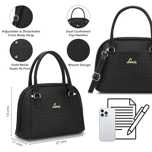 Image of Lavie Women's Zella 3C Dome Satchel Bag for Women | Satchel Handbag for Work | Ladies purse | Stylish Shoulder Bag | Gift for Women