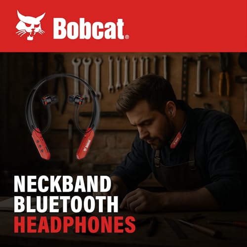 Image of CJ TECH Bobcat Neckband Bluetooth Headphones - Earphones with Microphone, 80H Battery, Fast Charging - IPX4 Sweatproof Sports Headphones for Running, Gym, and Workout