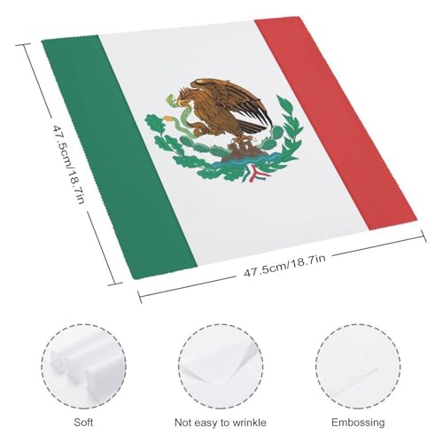 Servilletas de Tela con Diseño de Bandera de México 18.7 x 18.7 in miniatura 2