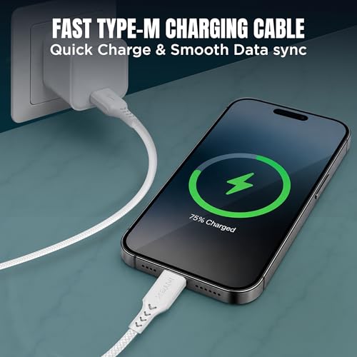 Image of Intex Speed 3A USB to Micro Fast Charging Cable Output Cable, 480mbps, Data Sync, Strong PVC Cable for Mobile, Neckband, Compatible with Micro Devices - White