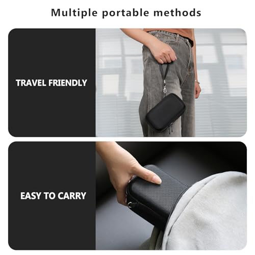 Supmay Kamera Fall für Panasonic LUMIX DC-TZ99E-K Kompakte Travel Zoom Kamera/LX10 ZS200D ZS200 ZS80 ZS100 ZS70 ZS60 Kamera, Schutzhülle Tasche mit Mesh Tasche für Akku Pack, Ladekabel, Schwarz