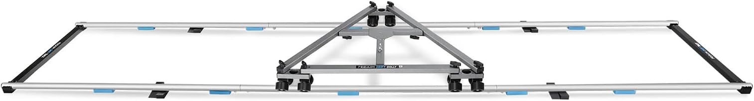 PROAIM Swift Dolly with 12ft Straight Track for Jib Camera Crane. Built For Light Travel & Quick Setup. Payload: Dolly - 159kg /350lb (P-SFT-DT-12)