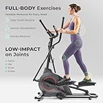 Sunny Health & Fitness 2-in-1 Smart Upright Elliptical Full-Body Exerciser w/Pulse Sensors, Home Cross-Training Cardio Workout Machine, Free SunnyFit App Bluetooth Link, Optional Long Stride Length - Image 2