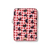 Sonix | Puffy Laptop Sleeve | 15-16 Inch, Quilted Pillow Puffer Laptop Carrying Case, Computer Sleeve | Monchhichi Check