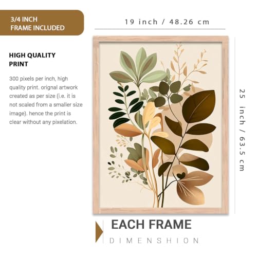 Image of kotart Painting for Wall Decoration - Modern Art Wall Decor Framed Painting for Living Room Bedroom - Framed Wall Posters /Paintings with Frame Set of 3 (Art-6, 19X25 inch)