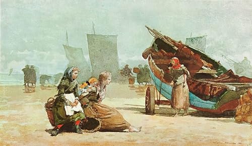Beach Scene Cullercoats Winslow Homer pour Habiller un Grand Mur Vide