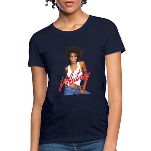 Spreadshirt Whitney Houston Photo with Pink Nameplate Women's T-Shirt, XL,