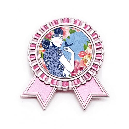 Broche oiseau en métal rose : raffinement de la culture chinoise