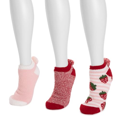 Image of MUK LUKS Women's Set of 3 Cozy Fruit Footies