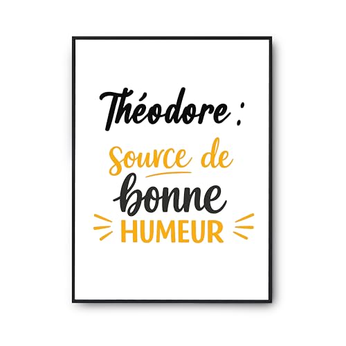 Cadeau humour anniversaire affiche Theodore poster citation inspirant imprimé en France