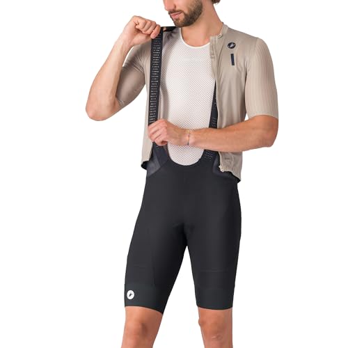 CASTELLI Mens Endurance 4 Bibshort Road Cycling Bibshorts Seat Pad & Endurance Evolution Fabric for Long-Distance Comfort - Black - Large