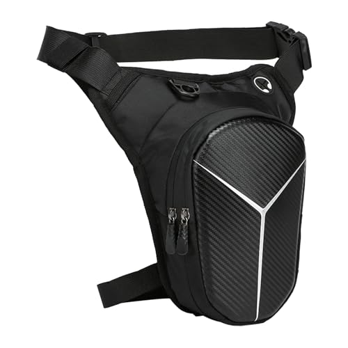 Bolsa de pierna genérica para motocicleta, bolsillo de muslo resistente, 2 bolsillos con cremallera ajustable para camping, ciclismo, senderismo, viajes, turismo de pesca