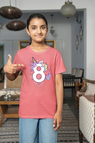 Image of Unicorn Birthday Shirts for Toddler Girls Outfit 7th 8th Shirt Seven Eight Year Old