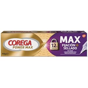 Corega Max fixatie + verzegeling, crème voor tandprothese, tot 12 uur houdbaarheid, 40 g