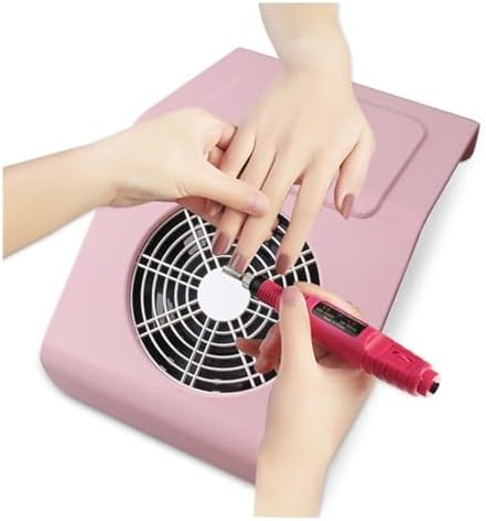 Powerful Nail Dust Collector Vacuum for Acrylic Nails, Strong Suction Nail Cleaner, Professional Nail Tech Dust Collector Machine, Efficient Nail Salon Equipment (Bag 1White10)
