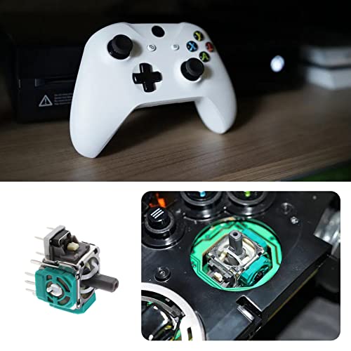 Image of Set of 15 Game Console Controller Repair Kit Compatible with Xbox One Controller 3D Analog Joystick Module & Thumbstick & Silicone Cap & Installation Tool