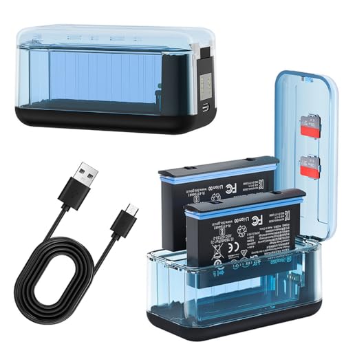 Insta360 X4 Air �Ή� �o�b�e���[�`���[�W���[ �|�[�^�u���}���[�d�P�[�X USB-C�[�d�P�[�u���t�� 2�o�b�e�������[�d�\ PD3.0/PD2.0 �}���[�d