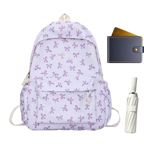 Sacs de livres d'ordinateur portable léger violet avec imprimé arche tendance