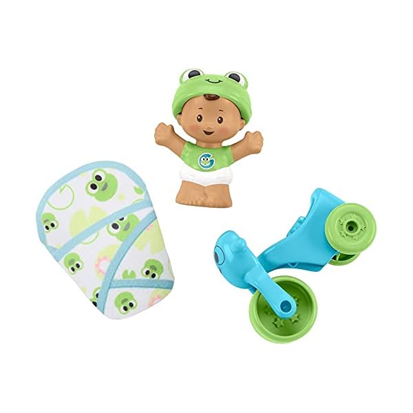 Fisher-Price Little People Bundle 'n Play Figuren Set 4 - Schwimmbad & Baby, Bouncer & Baby, Dreirad & Baby, Löwen Wagen… – Bild 5