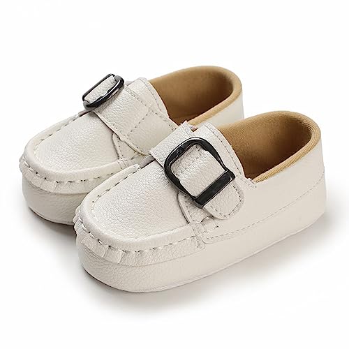 Baby Girls Loafers Prewalker Dress Shoes Infant Boys 𝗢xford PU Leather Soft Sole Anti-Slip Flat Buckle Sneakers2