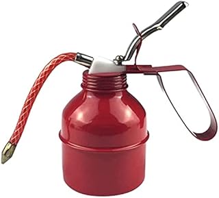 Oil Can Pump Oiler Metal High Pressure Oiler Lubrication Oiling Can Bottle Manual Oil Gun for Heavy Duty Fixing Cleaning
