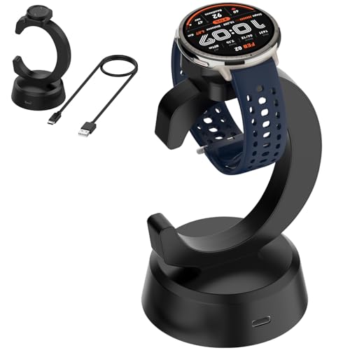 Miimall �[�d�h�b�N Amazfit Bip 6/Active 2/Active 2 �X�N�G�A�X�}�[�g�E�H�b�`�p�A�����p�����[�d�X�^���h USB C�[�d�P�[�u���R�[�h�t�� Amazfit Bip 6�p�A�u���b�N