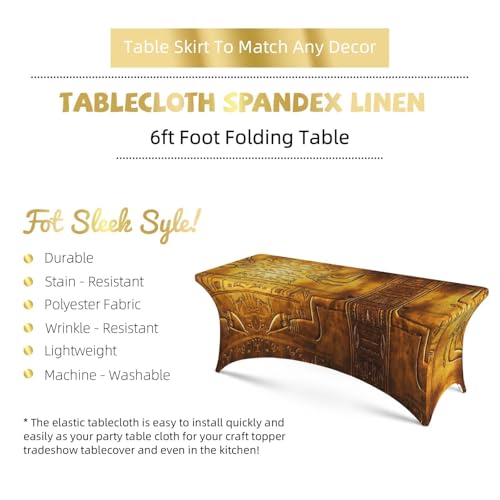 Nappe rectangulaire extensible égyptienne facile à nettoyer pour grande table - 6