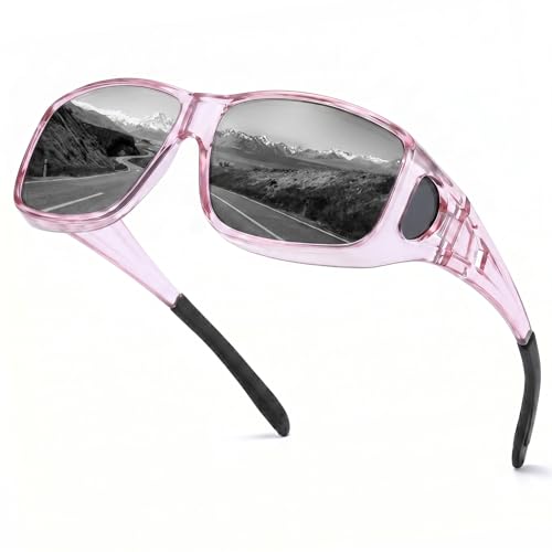 Image of VIEWBETTER Polarized Fit Over Glasses Sunglasses for Men Wrap Around Shades UV Protection Wear Over Eyeglasses SG0312