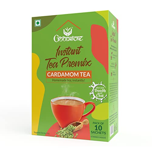 Image of Goodricke Elaichi Chai, Premium Assam CTC Loose Leaf Cardamom Black Tea 10 Sachets, Strong Elaichi Chai, Authentic Taste