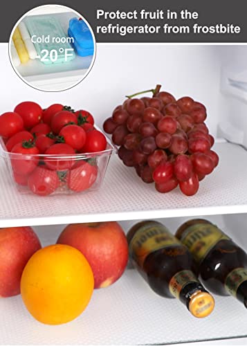 Pabusior Refrigerator Liners Mats Washable, 8Pcs Eva Transparent 11.8"X17.7" Fridge Shelf Liner, Easy To Cut, Waterproof, Reusable Refrigerator Pads For Fruit, Vegetable Drawers, (Clear Placemat) #TOP1