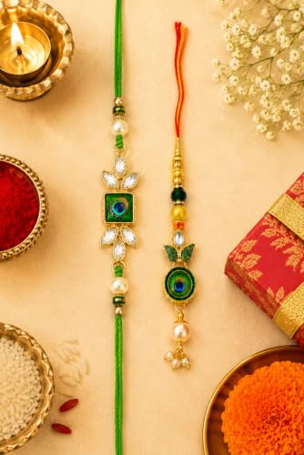 Image of Rakhi Set Combo with Roli Chawal
