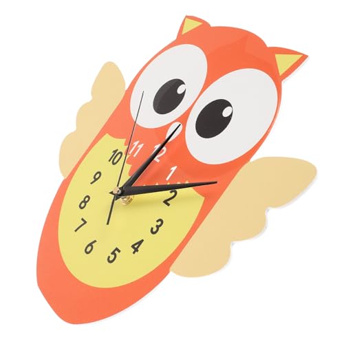 Gatuida Reloj de Pared Búho Silencioso Diseño Nórdico para Habitación Infantil sin Pilas Decoración Creativa