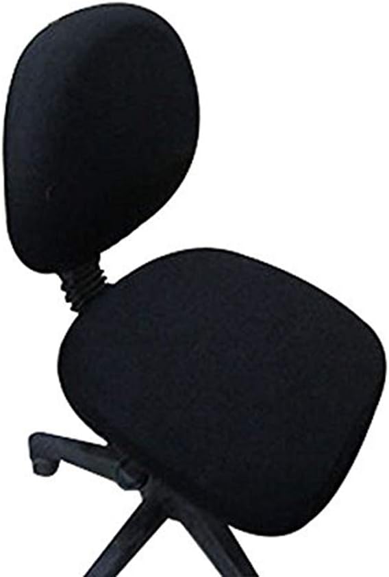 Fittoway Spandex Universal Computer Office Desk Chair Covers Stretch Rotating Pure Color Chair Cover (Black)