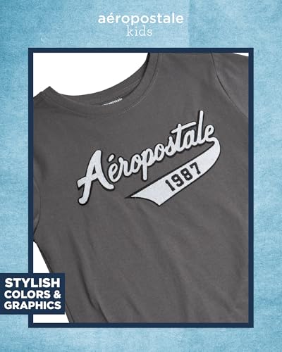 AEROPOSTALE Active Boys Joggers Set - 3 Piece Short Sleeve Boys Graphic Tees and Fleece Kids Sweatpants Tracksuit Set (8-16)3