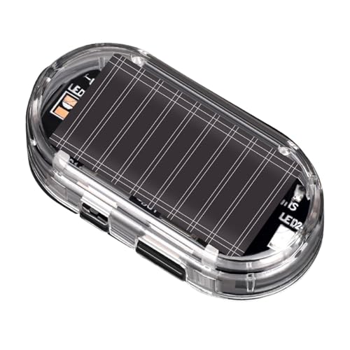 Voyant Antivol Solaire Voiture – LED Clignotant Sécurité | ABS Lampe D’Alarme Solaire Imitation Antivol pour Protection Véhicule Voiture Camion,...