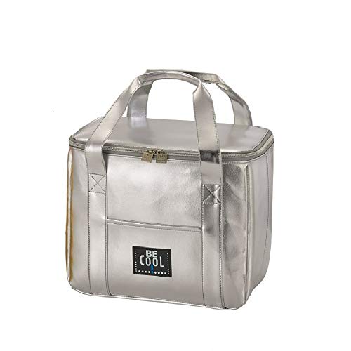 foolonli Be Cool City - Bolsa nevera de 25 litros, color plateado, de alta calidad