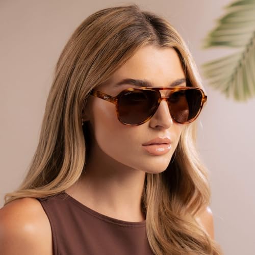 Image of WearMe Pro Chic Retro Oversized Polarized Sunglasses: Statement Aviators for Women