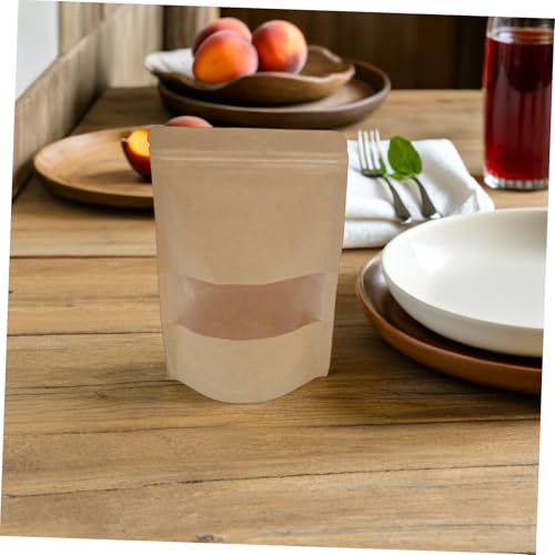 Pochettes Kraft auto-scellantes avec fenêtre pour emballage de biscuits