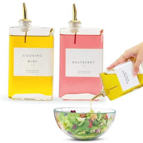 Olive Oil Dispensor for Kitchen,Oil bottle,salald dressing dispenser,coffee dispenser,oil and vinegar dispenser,Soy sauce dispenser bottles,Golden kitchen utensils, golden,11.8oz