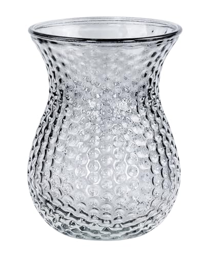 Retro Vase Grau Glas Blumenvase Dekovase Glasvase Blumendeko Frühling Tischdeko Retro Vase Grau Glas Blumenvase Dekovase Glasvase Blumendeko Frühling Tischdeko
