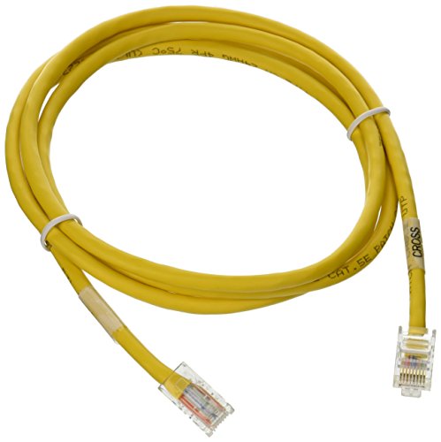 Image of C2G 24504 Cat5e Crossover Cable - Non-Booted Unshielded Network Patch Cable, Yellow (5 Feet, 1.52 Meters)
