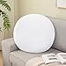 MIULEE Relleno de Cojines Almohada Redonda Suave Mullida Cojines para Sófa Cama Almohada Indeformable Decorativa para Salón Dormitorio Habitación Poliéster y Fibra 1 Pieza 50x50 cm Blanco