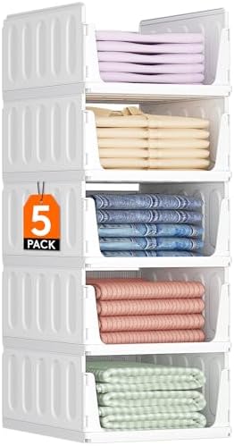 Lifewit Stackable Closet Organizer, Extendable Storage Boxes for ...