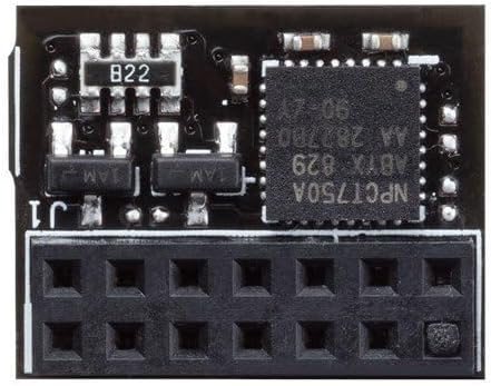 ASUS TPM SPI Modul, Securely Store Keys, Data Passwords, 14-1 Pin, SPI Interface, Nuvoton NPCT750 Chip, One Year Warranty, Black