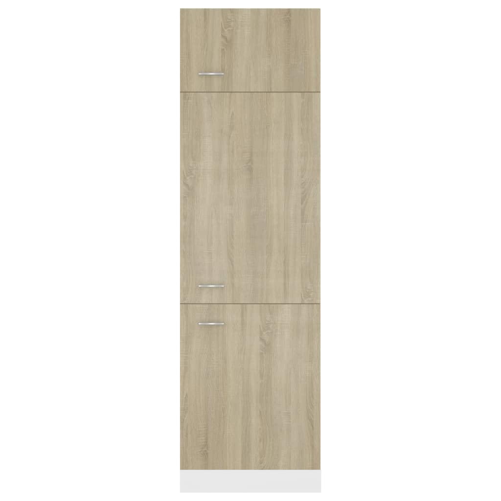 vidaXL Koelkastkast 60x57x207 cm bewerkt hout sonoma eikenkleurig