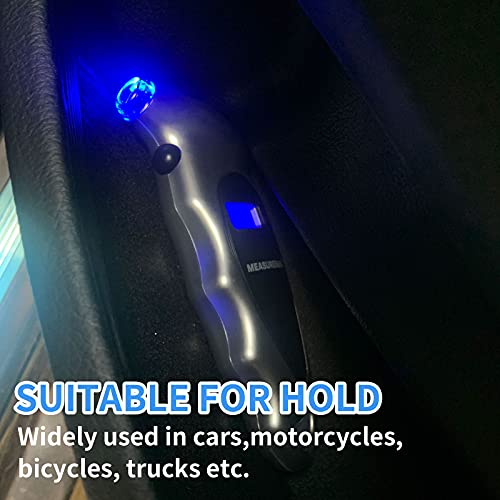 Measureman Digital Tire Pressure Gauge 0-150 Psi Blue 4 Settings For Car Truck Bicycle With Backlit Lcd And Non-Slip Grip (2 Pack) #TOP4